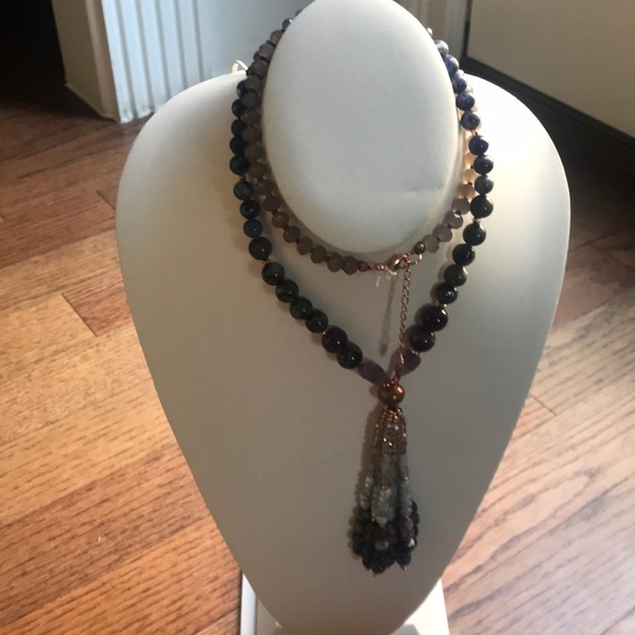 Wonderful Anthropologie Long Multi-Stone Necklace - Picture 7 of 8